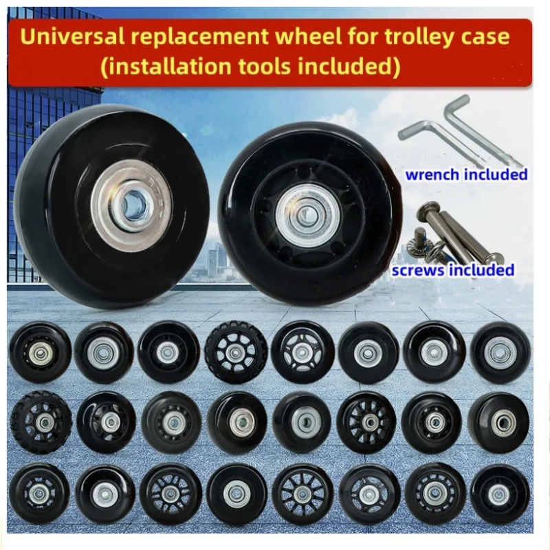 Hot selling Luggage trolley suitcase travel suitcase universal wheel replacement wheel rubber caster rim repair accessories