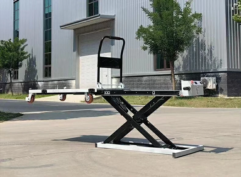 JX Forklift Portable Manual Hydraulic Lifting Platform Small Scissor Lift Table Hydraulic Control Furniture and home appliance c