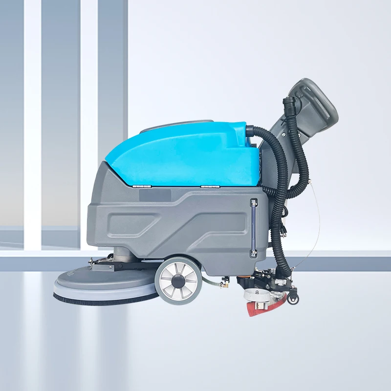 Easy to operate auto floor cleaner electric compact floor scrubber with brushes for concrete hard floor cleaning