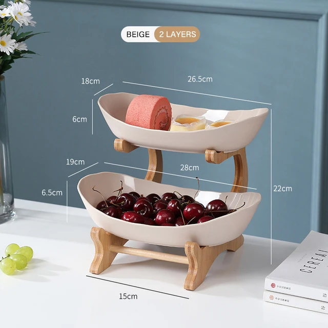 High Quality Plastic fruit tray dessert candy tray living room household 3-layer snack dried fruit tray rack storage holder