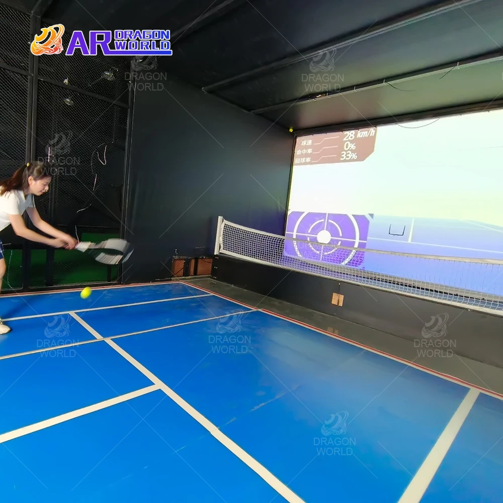 Amusement park sports simulator interactive somatosensory fitness game tennis training game machine