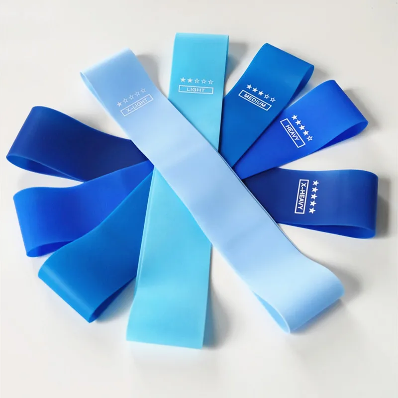 
Wholesale 5 Pcs/Set Hip Silicone Resistant Loop Band sets Hip Circle Fitness Rubber Bands Resistant 