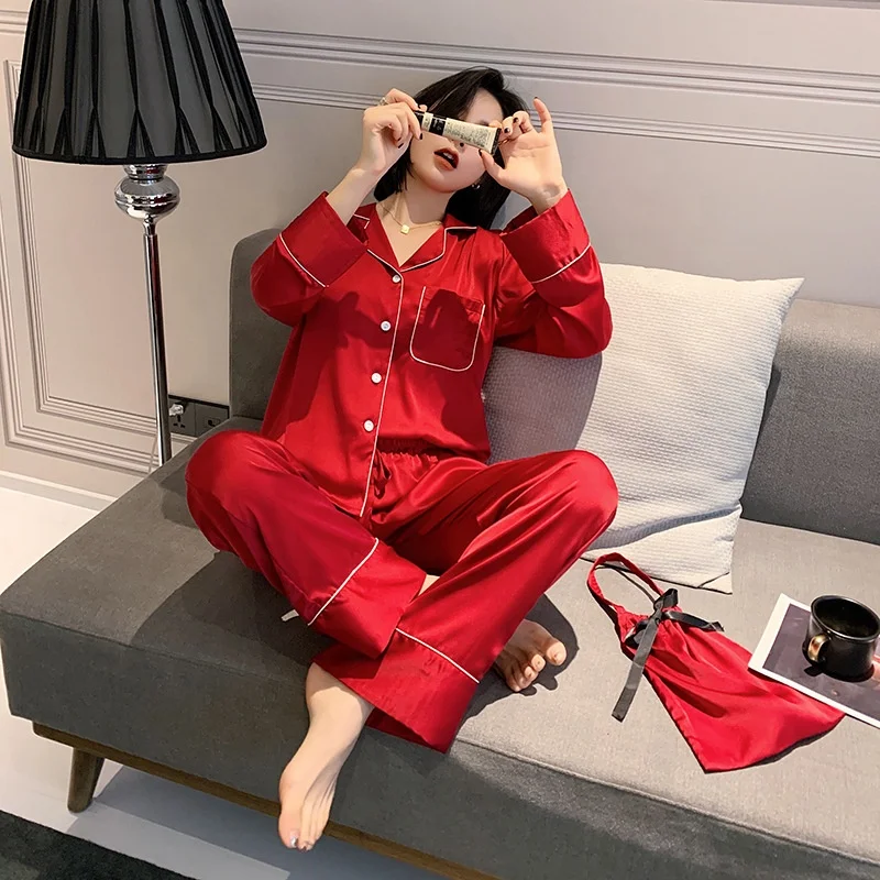 2022 wholesale fashion satin nightwear sleepwear pajamas