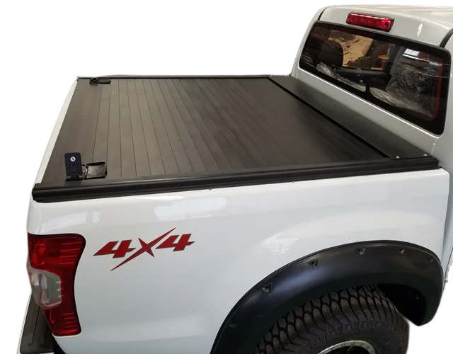 Pickup Truck Accessories Hard Black Aluminum  Retractable Tonneau Cover
