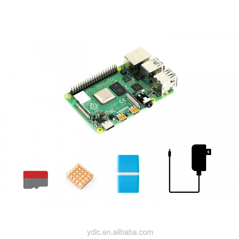Raspberry Pi 4 Model B Starter Kit, 8 Гб ОЗУ, с Micro SD картой, радиатором, блоком питания