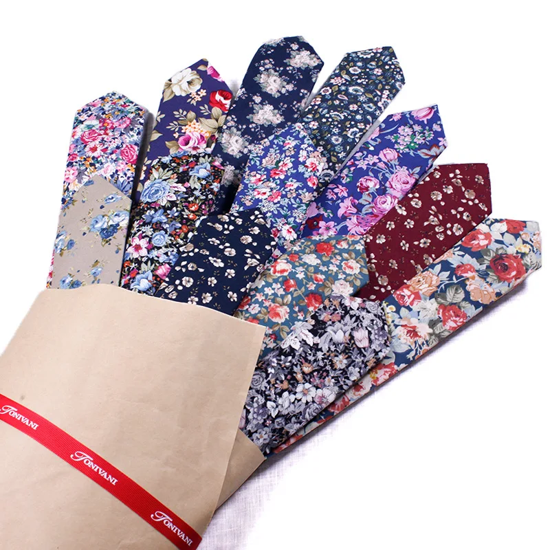 Модные хлопковые мужские галстуки с принтом оптовая продажа галстуки-бабочки цветочным вырезом 6