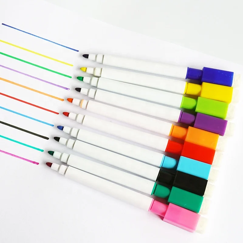 Wholesale 10mm Bulk Magnetic Whiteboard Marker Pen Set With Eraser