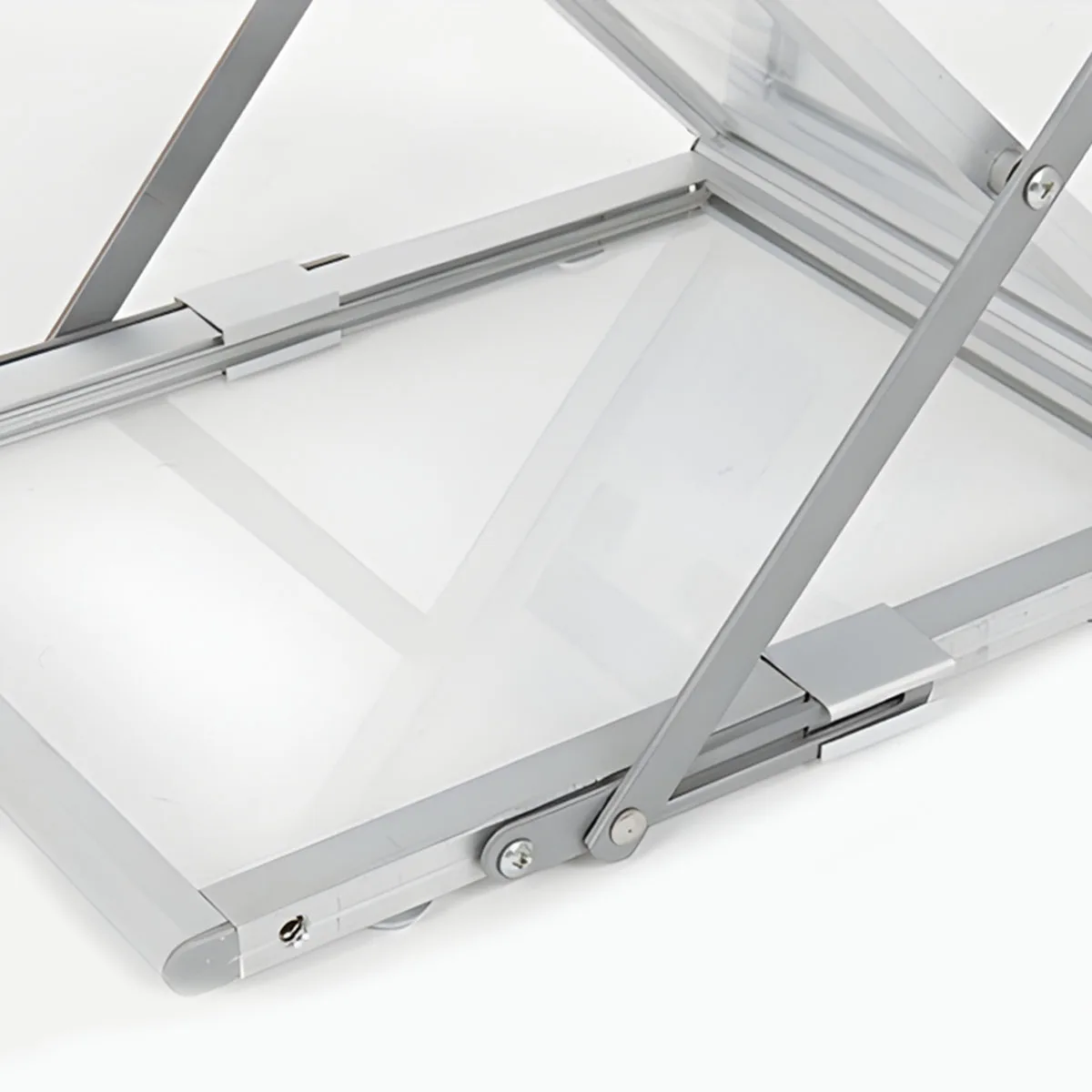 Aluminum folding data frame newspaper stand Acrylic exhibition storage magazine shooting Red bookshelf display stand