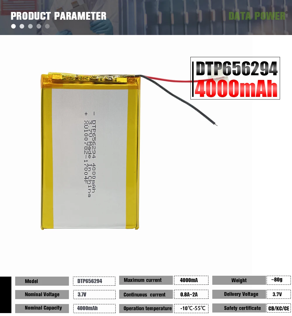 KC RoHS UL Certified Rechargeable Lithium 3.7V 4000mah 14.8Wh Lipo Battery Li Ion 3.7v Manufacturer