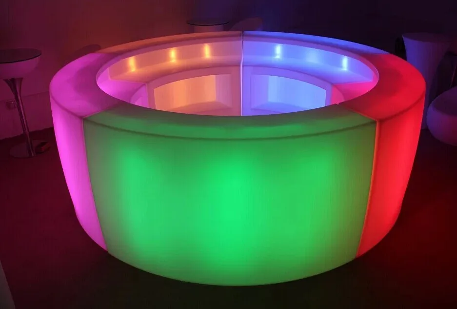 
Illuminated flashing color changing led bar furniture/portable bar counter/led plastic bar counter 