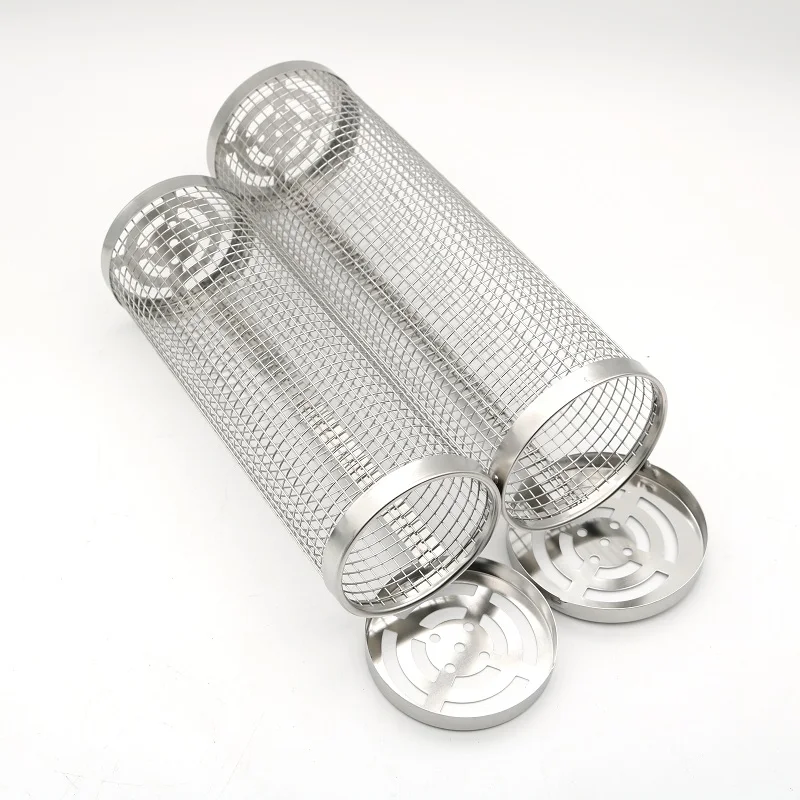 Customized round Stainless Steel 304 BBQ Rolling Grilling Basket for Outdoor Grilling Tool Type