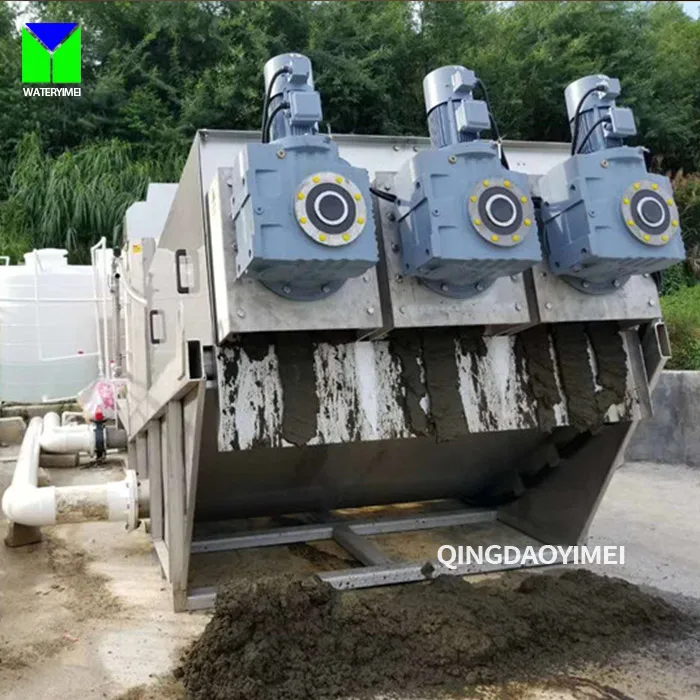 food  waste water Sludge dewatering machine Screw Press for wastewater sludge dehydrator