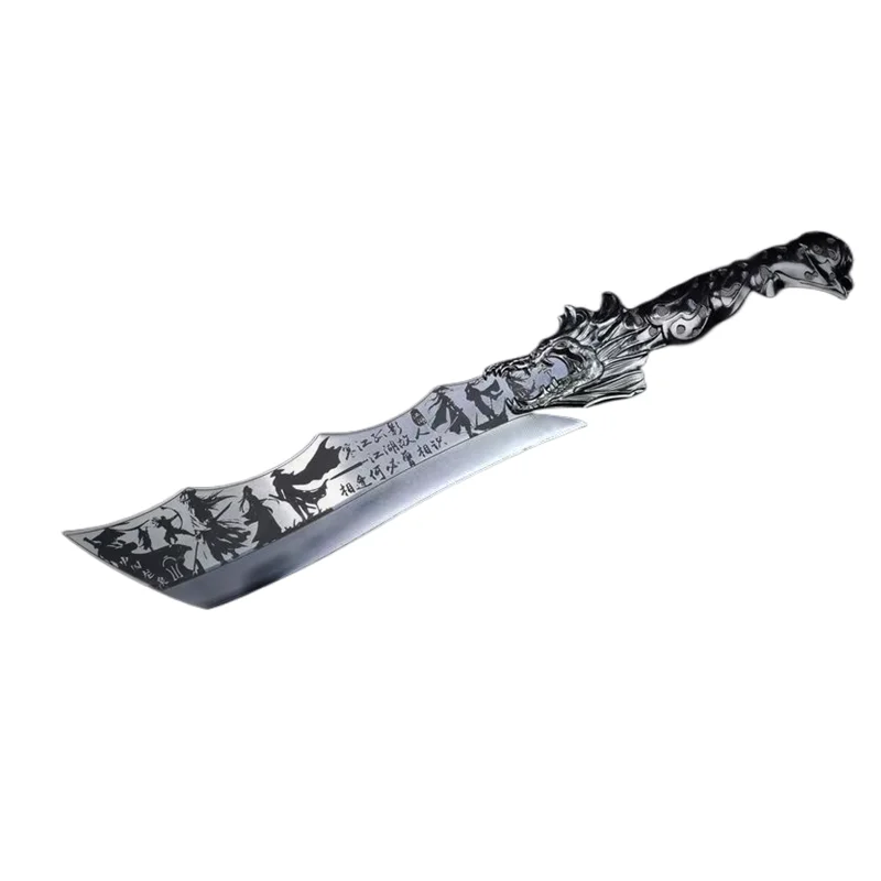 China Longquan Factory Customized Elongated Bone Chopper Metal Handle High Carbon Stainless Steel Outdoor Cutting Wood Sickle