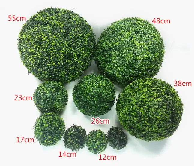 Wholesale hanging boxwood plant ball green topiary ball artificial grass ball for home&garden decoration