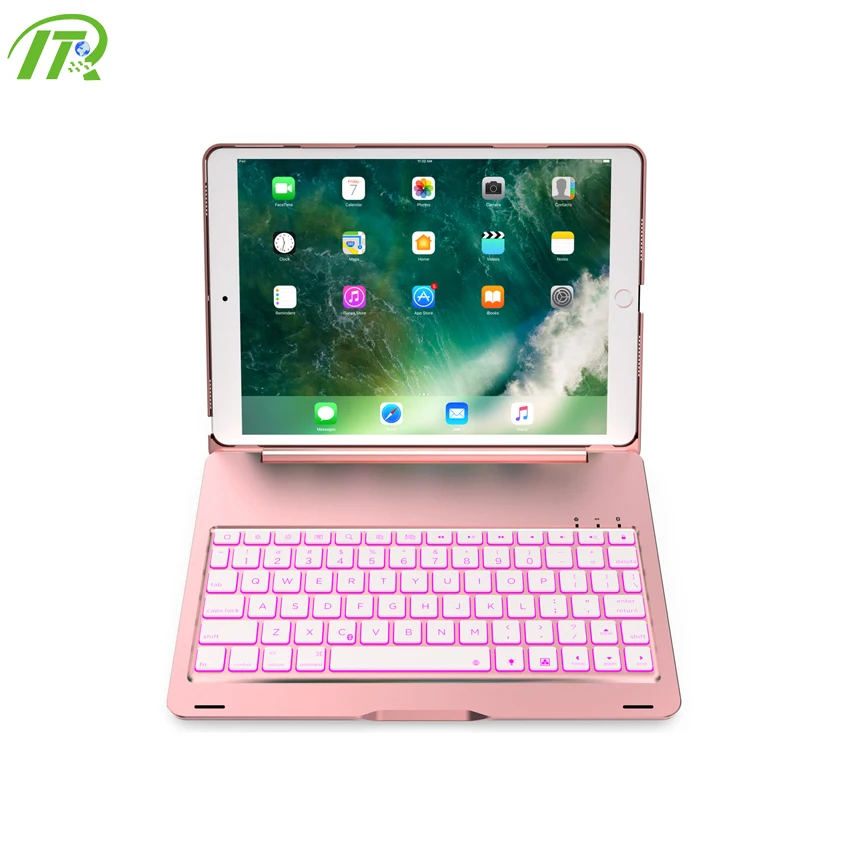 
Factory Wholesale Aluminum Alloy Folding Backlight BT Wireless Keyboard Case for iPad Air 10.5
