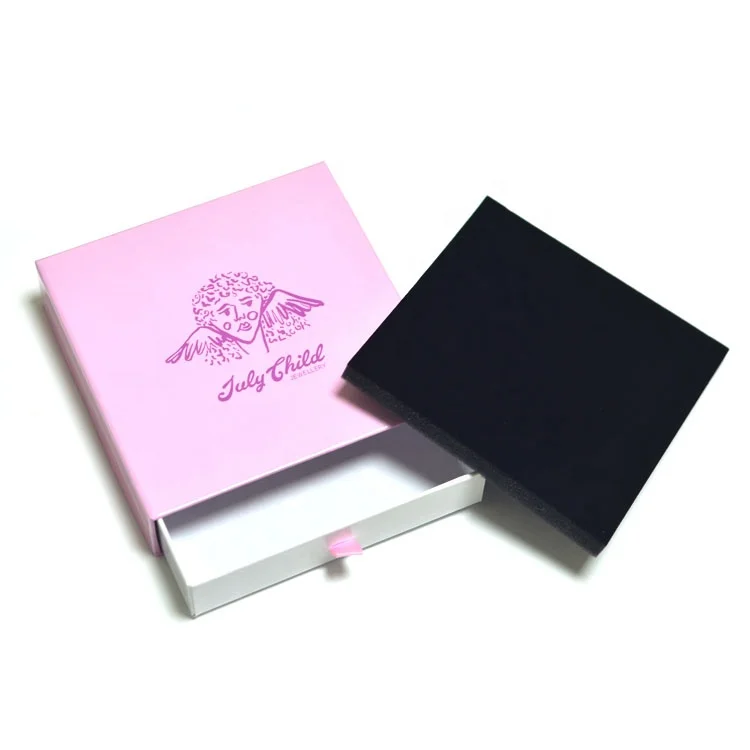 Custom Logo Large Paper Luxury Watch Necklace Gift Box Packaging Boxes Sliding Drawer Box