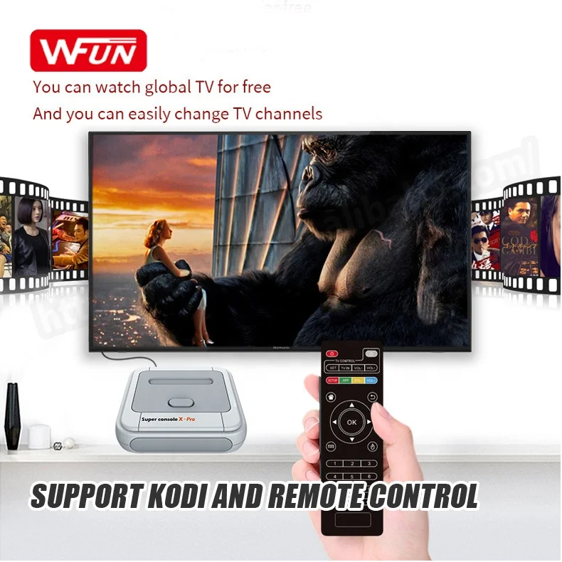  Супер консоль S905X Wi-Fi 4K HD X Pro 50 + Эмулятор 50000 игр Ретро Мини ТВ приставка Видеоигра для