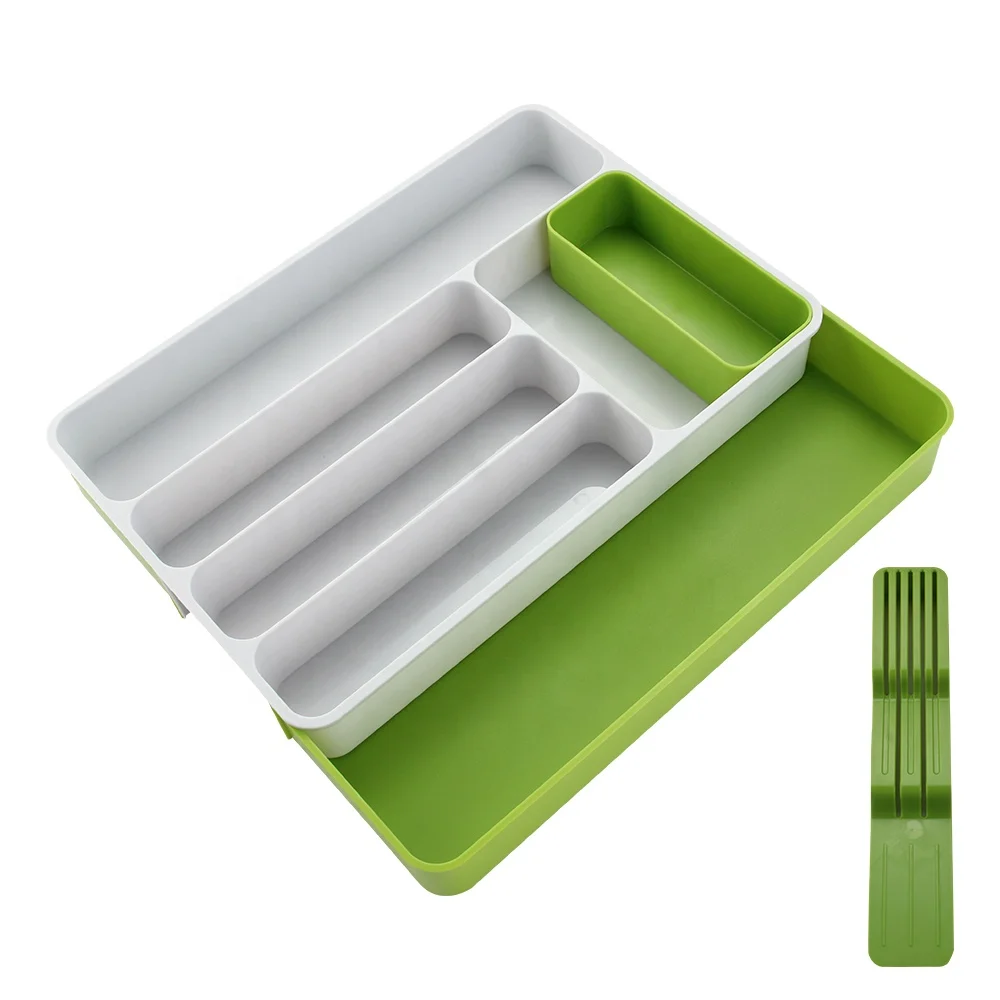 Kitchen Supplies Plastic Expandable Kitchen Drawer Organizer Storage Trays