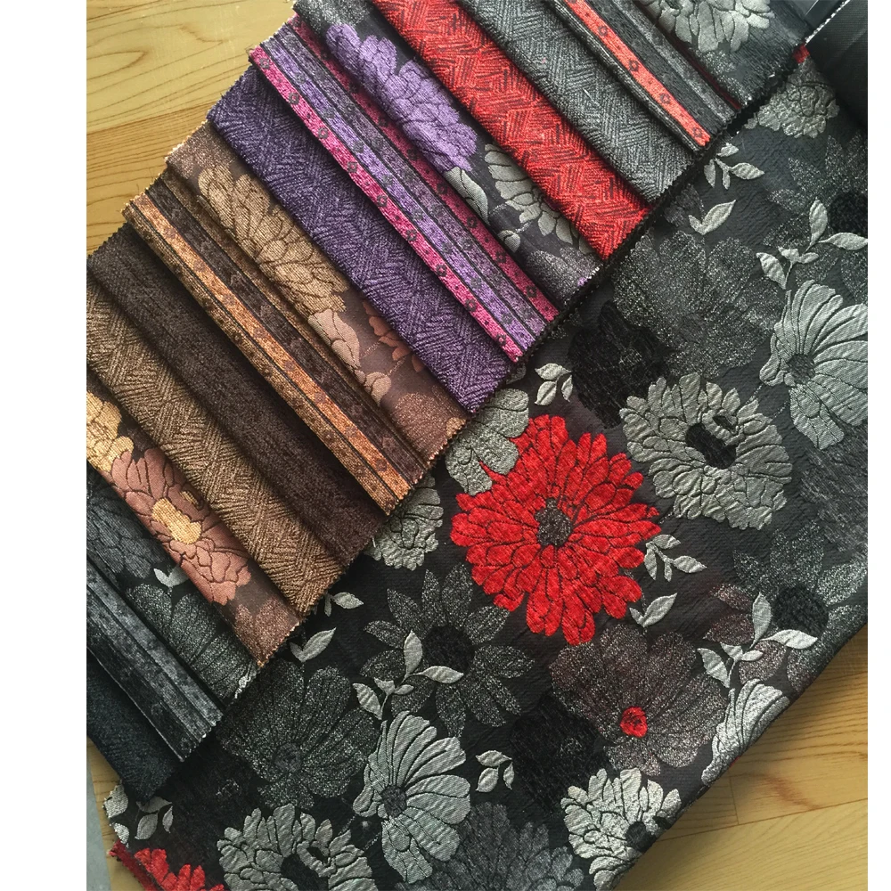 china manufacturer polyester jacquard woven chenille sofa fabric