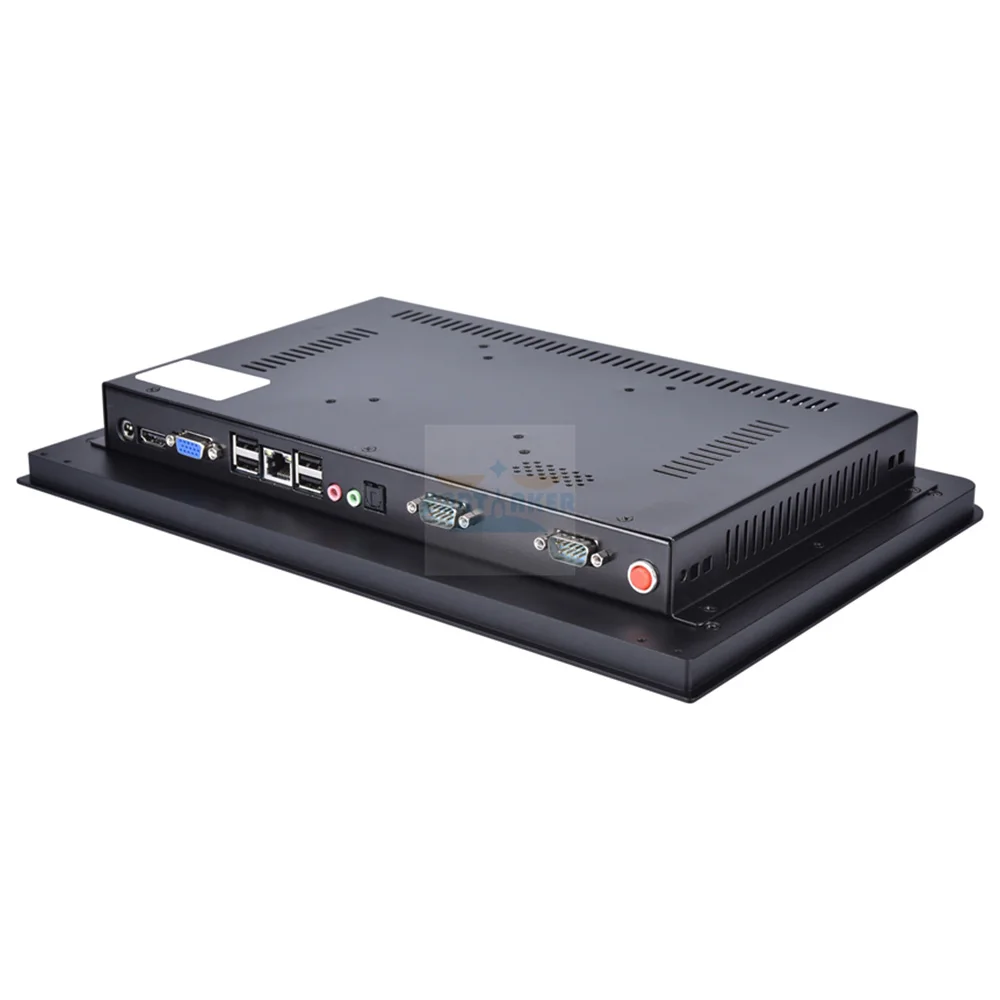 Partaker Z10 14 дюймов четырехъядерный J1900 стенная индустриальная панель ПК Linux с 10 точек емкостный сенсорный