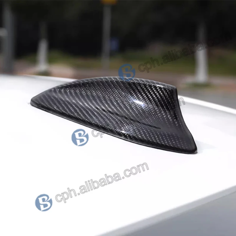 Car Replacement Black Carbon Fiber Shark Fin Antenna Cover For BMW 3 Series E90 M3