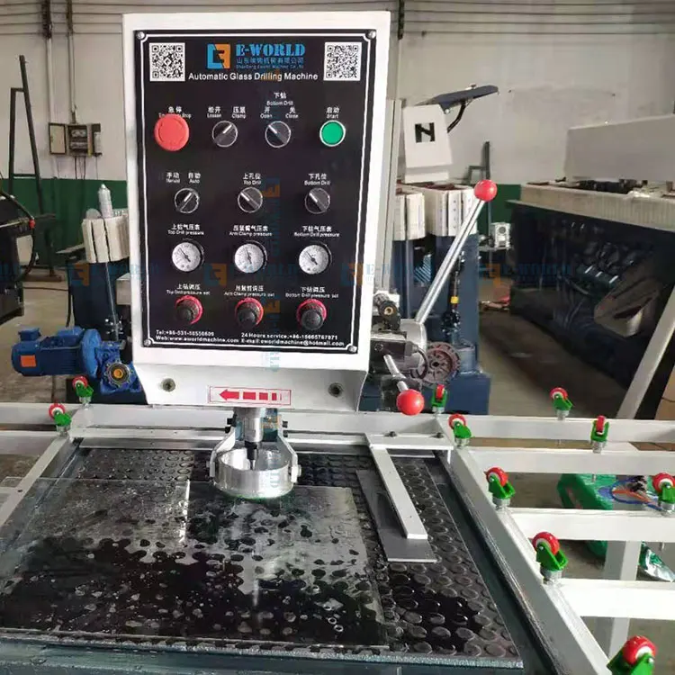 Automatic Glass hole making machine with drilling head