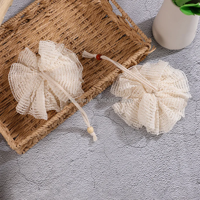 100% Natural Exfoliating Hemp Fiber Loofah Glove Mitt Mitten Bath Sponge Remove Dead Skin Exfoliating Scrubber