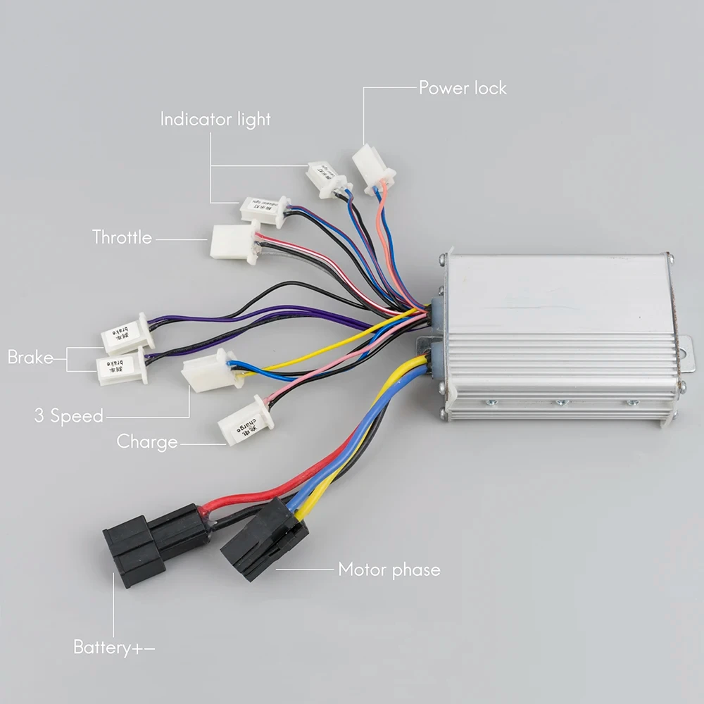 Electric Brushed Motor Conversion Kit 24V- 48V 500W 1000W DC Motor Controller Throttle for DIY Electric Scooter E Bike Go-kart