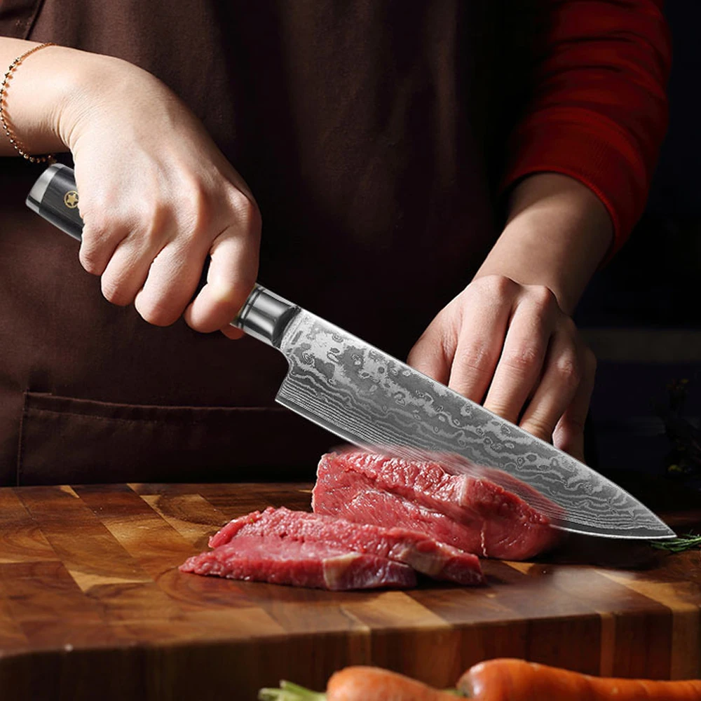 Professional 8 inch damascus steel kitchen chef knife