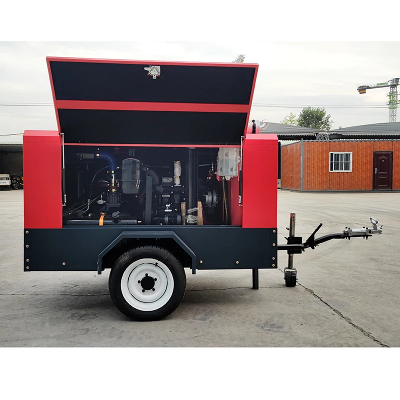 diesel air compressor180 cfm 185 cfm Portable Diesel Engine Air Compressor drilling machine