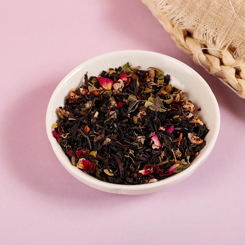 Flavored Tea Rose Lychee Black Tea Premium Organic Rose Black Tea Factory Wholesale