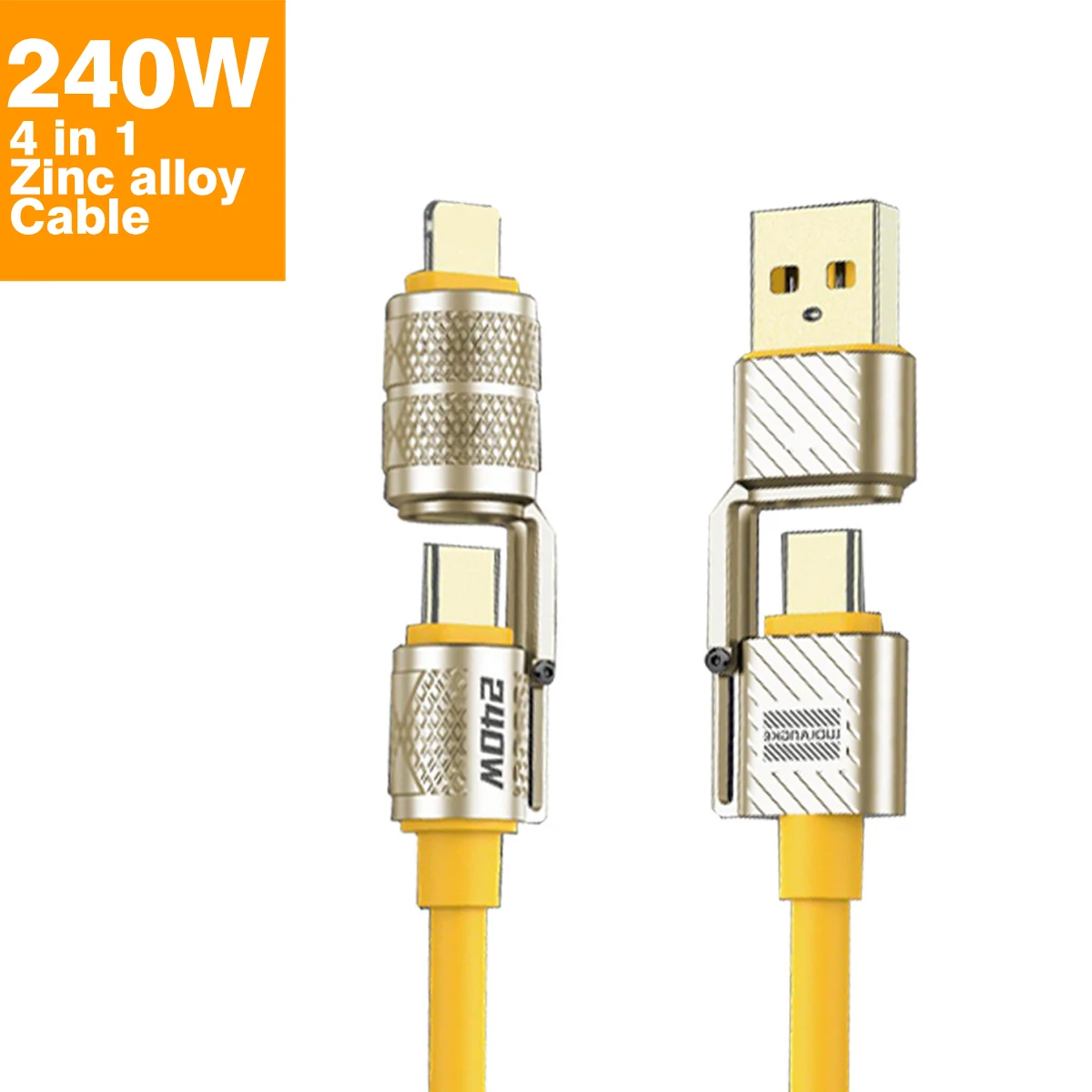 New 240w 4 in 1 charger cable Type C Fast Charging Cable Phones& Laptops Multifunctional Data line for iphone 16 15 samsung s24