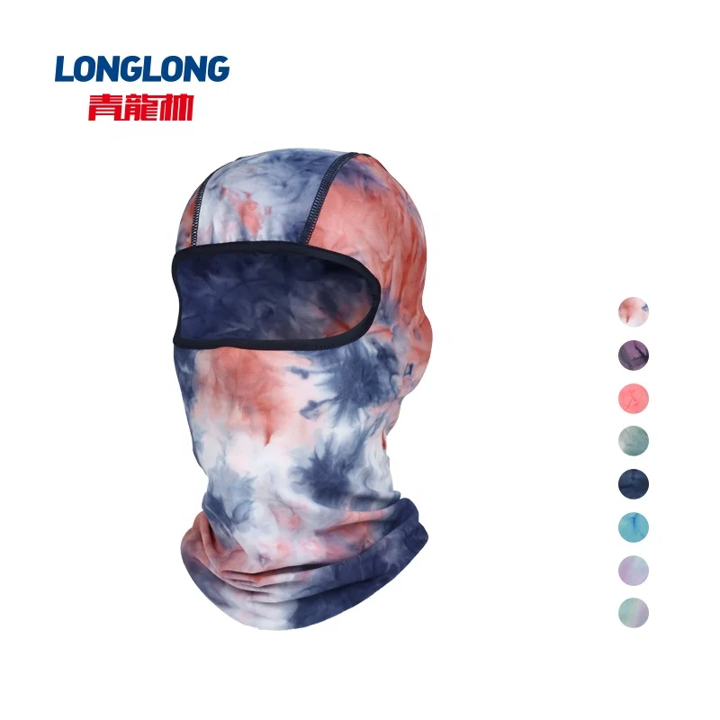 QINGLONGLIN Winter Balaclava for Men and Women High Quality Tie-Dye Milky Fleece Outdoor Sport Fashion Headwear Running Cycling