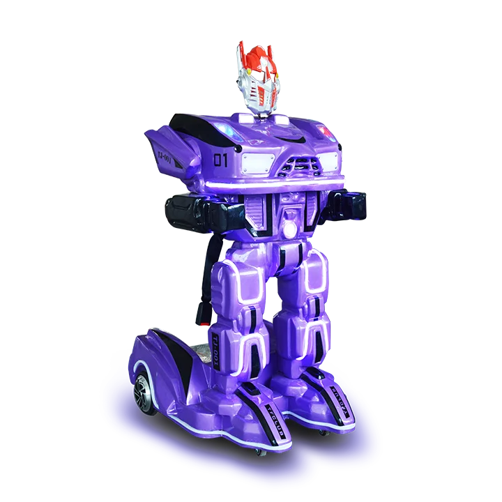 2022 new funny game machine kiddie rides fiberglass walking robot ride for sale