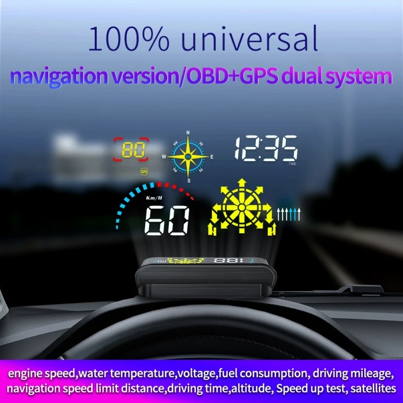 Wholesale drop shipping car accessories, Q10 Car HUD Head-up Display GPS Speed Meter