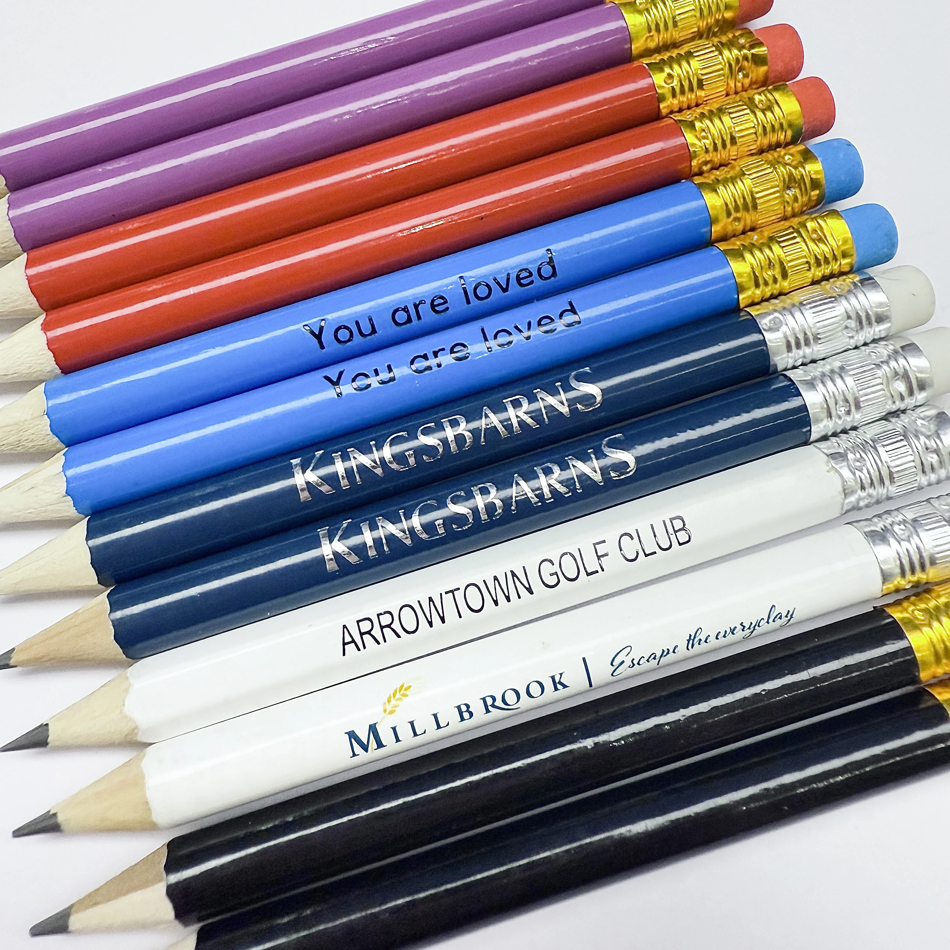Manufacturer Customized Logo Printing Short Wooden Sport Pencils Bamboo Golf Tees