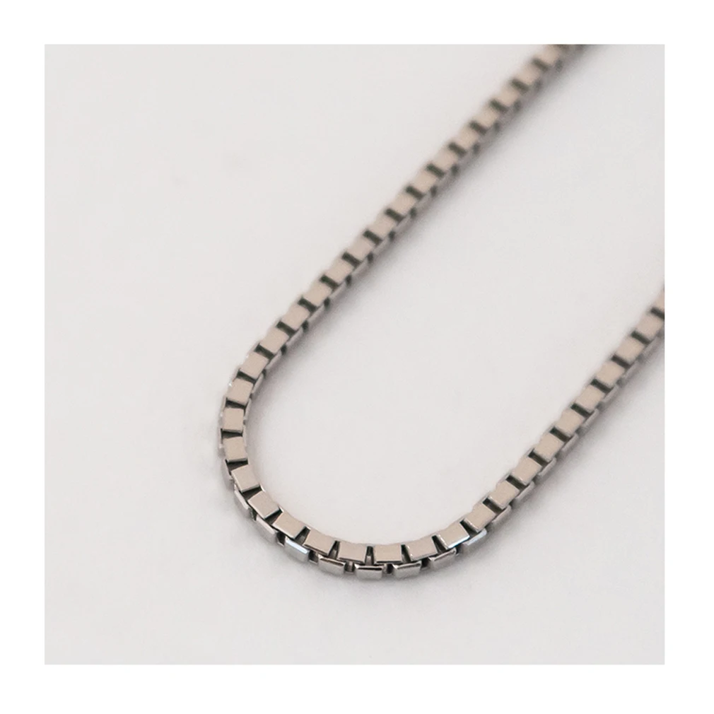 Japanese straight platinum gold box chains necklaces fashion jewerly