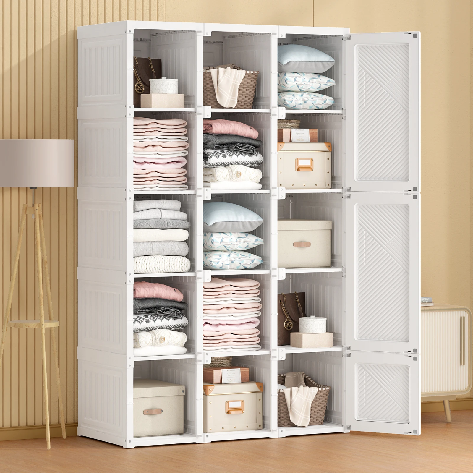 Sell now Mayibox Antbox  Foldable Cabinets white Colour Cube  Foldable Wardrobe for living room storage holders