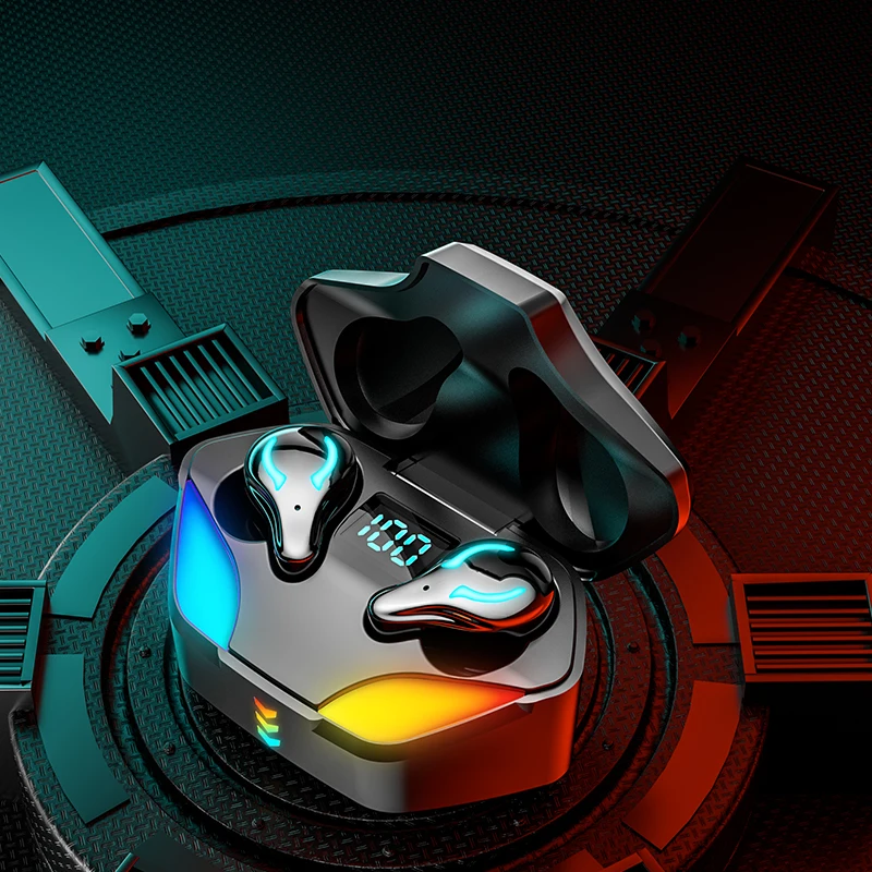 BT Earbuds X1 IPX7 Waterproof True Wireless Stereo Headphones Headset Cool Light Effect Music Game Modes Gaming Earphones