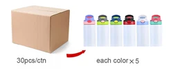 USA warehouse 350ml 12oz kids flip top kids bottle straight sublimation blanks bouncing tumbler stainless steel double wall cup