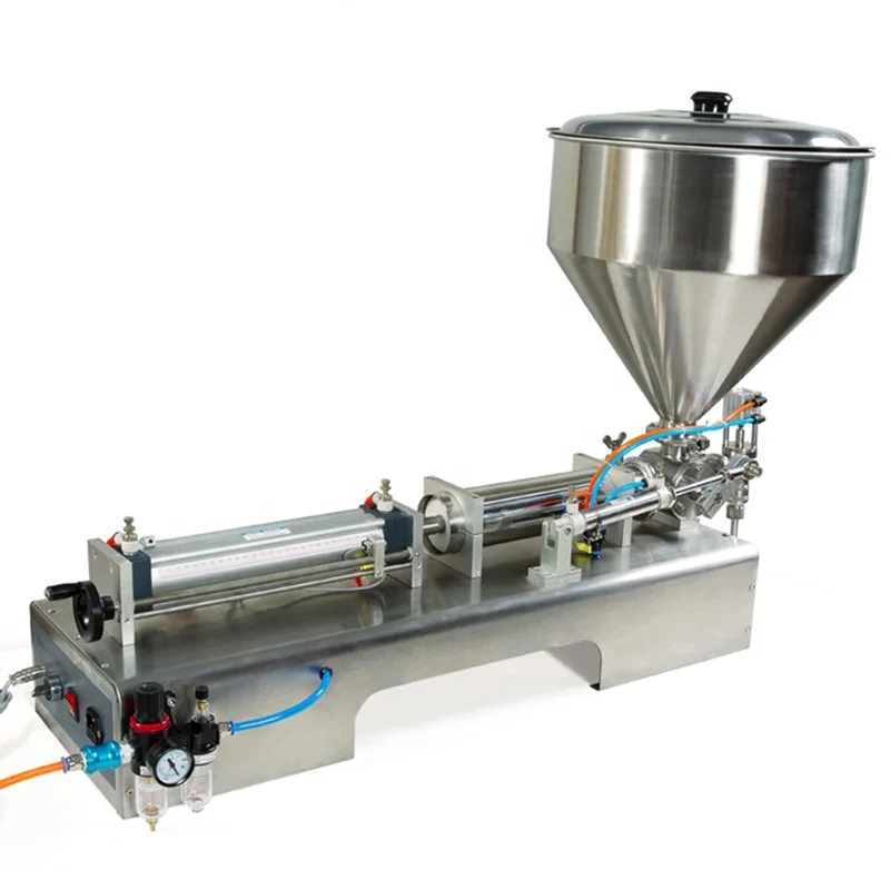 Semi Automatic Sugar Chocolate Chili Honey Stick Cream Heating Tank Paste High Viscosity Sauce Paste Gel Filling Machine