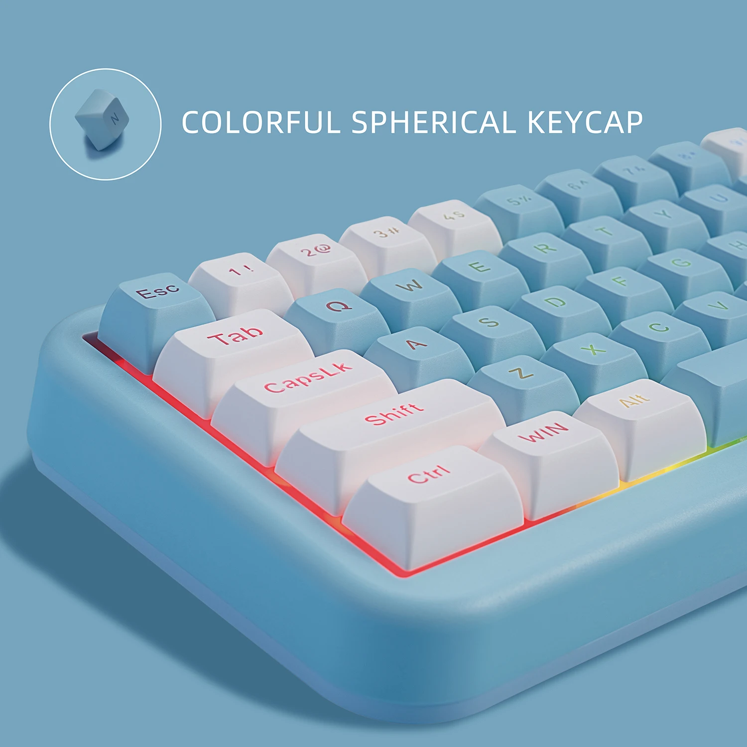 GK500 Membrane keyboard BT wireless with lighting 63-key RGB-mode computer games fast handover design Key