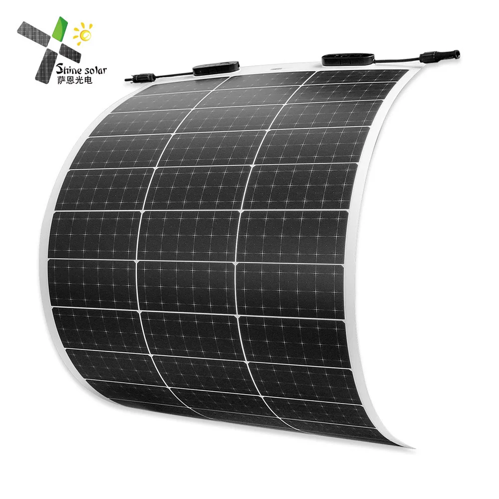 Ультралегкая 200 Вт солнечная панель PV Гибкая Водонепроницаемая ETFE полугибкая моно для электростанции