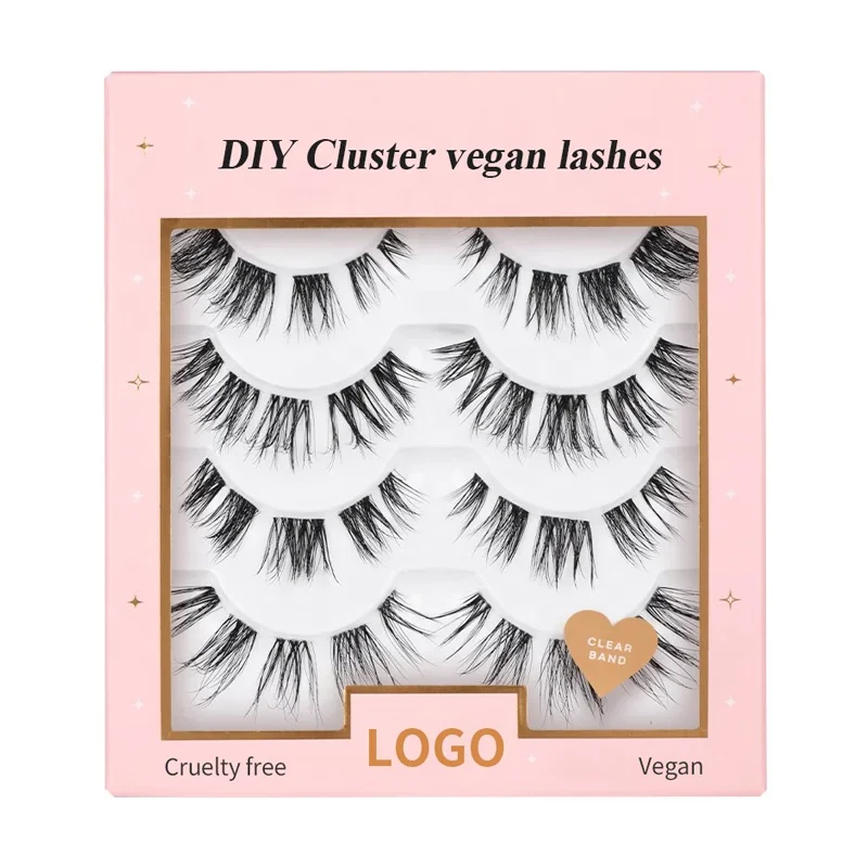 Self Adhesive Diy Lashes Pre Cut Cluster Lashes Kit Volume Individual Segmented Press-On False Eyelashes Kit