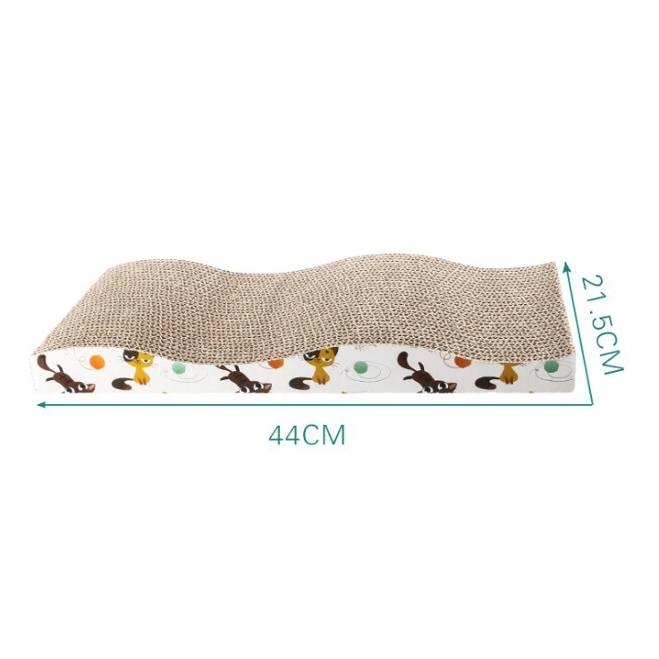 Wave shape cat scratcher cardboard corrugated paper cat scratch toys