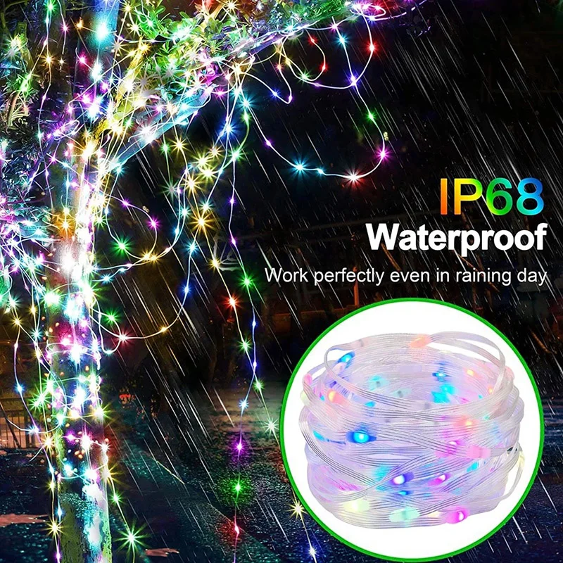 LEDEAST PD0461 LED RGB Fairy String Lights Mobile APP Control Christmas LED Lighting 10M 20M New Year Wedding Decoration Lamp