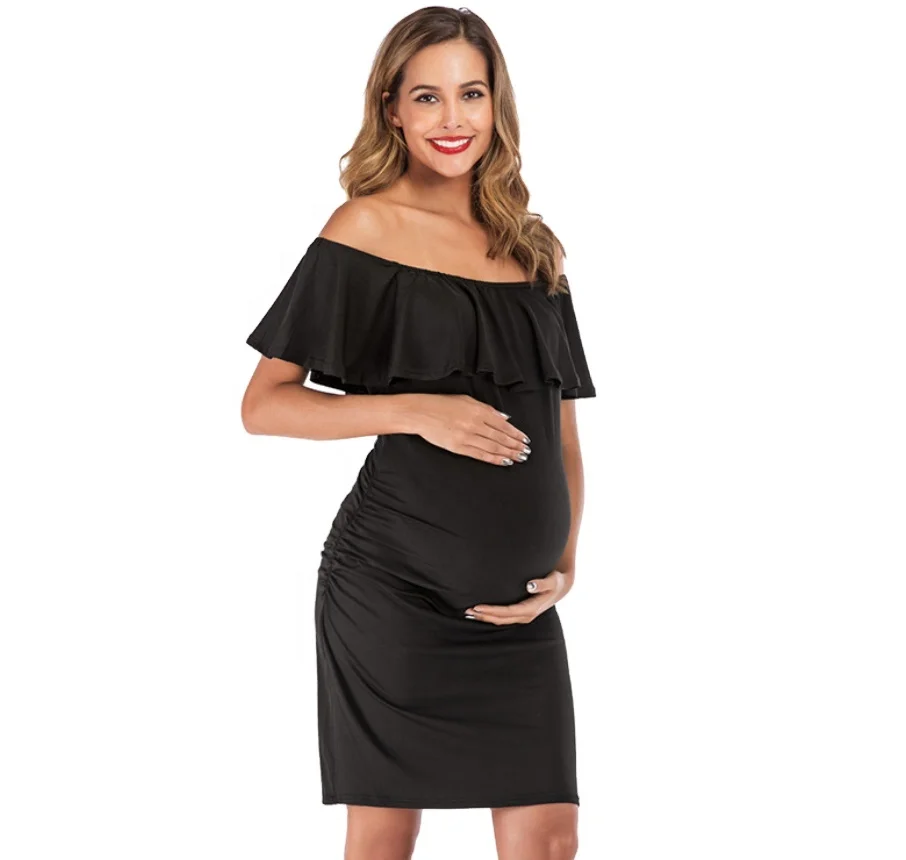 
Maternity dress bag hip strapless maternity and nursing dress 