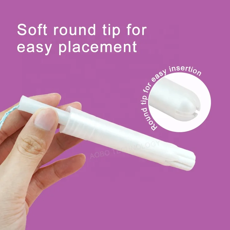 Disposable Organic Cotton Tampons With Strings Logo Menstrual Applicator Tampons Custom Tampons For Women