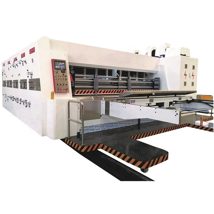 Full automatic flexo ink carton box printing slotting die-cutting machine