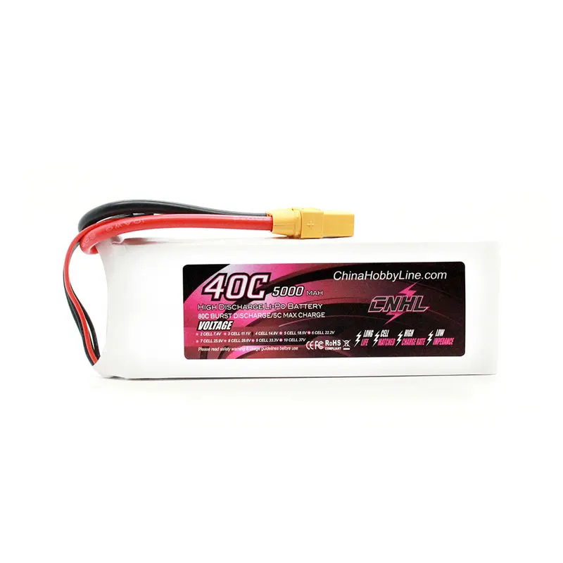 CNHL 5000mAh 14.8V 4S 40C Lipo Battery With XT90 Plug